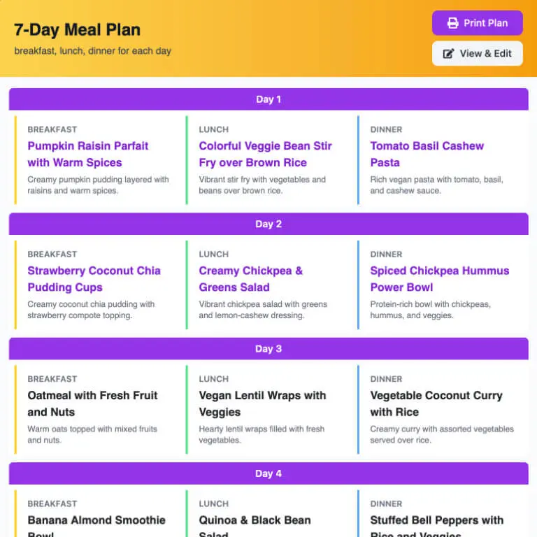 AI Meal Planner
